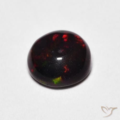 Opala Multicolorido Natural 0.52ct, Redondo, Opaco