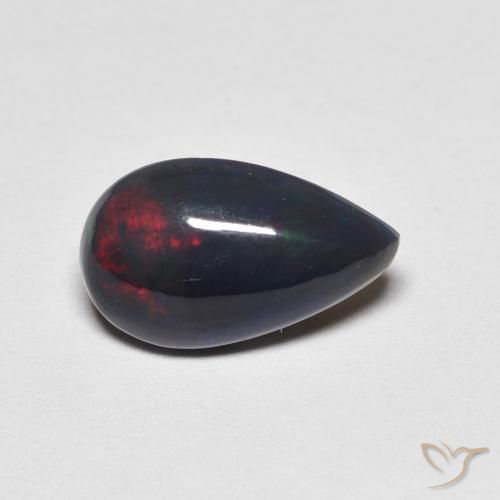 1.13ct Natural Multicolorido Opala, Formato de pêra, Opaco