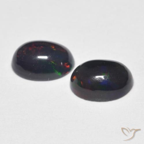 Pedras preciosas de Opala Multicolorido natural de 0.93 ct, oval, Opaco