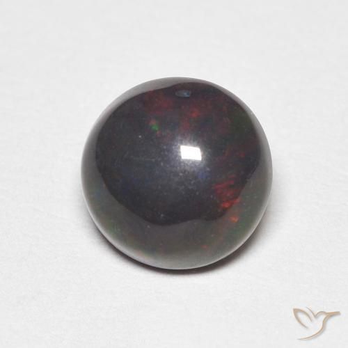 Opala Multicolorido Natural 0.89ct, Redondo, Opaco