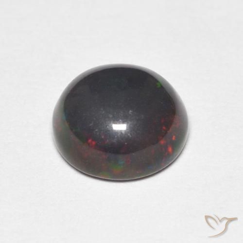 Opala Multicolorido Natural 0.89ct, Redondo, Opaco