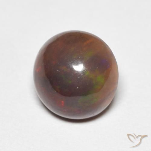 Opala Multicolorido Natural 1.22ct, Redondo, Opaco