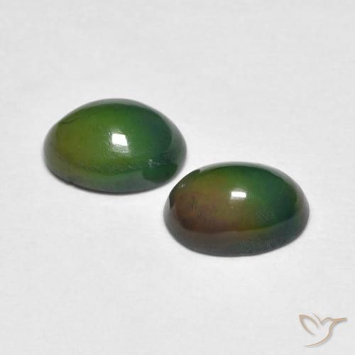Pedras preciosas de Opala Multicolorido natural de 1.08 ct, oval, Opaco