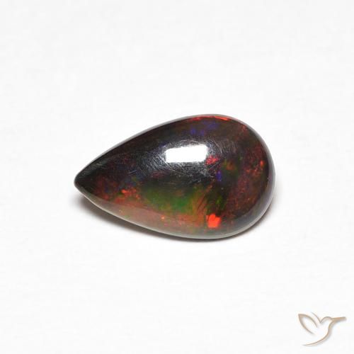 Opala Multicolorido Natural 0.44ct, Formato de pêra, Opaco