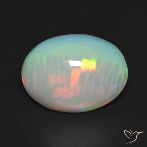 3.28ct Natural Multicolorido Opala, oval, Transparente