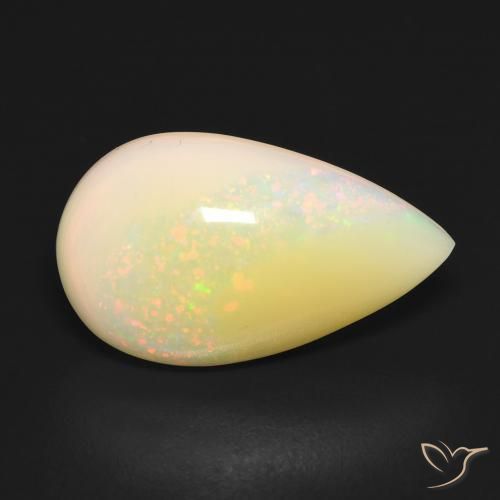 5.82ct Natural Multicolorido Opala, Formato de pêra, Translúcido