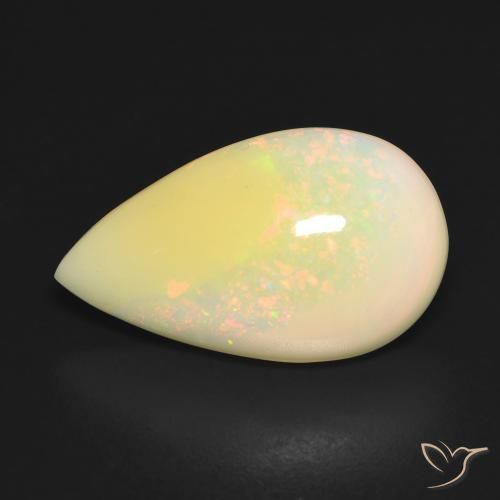Opala Multicolorido Natural 5.82ct, Formato de pêra, Translúcido