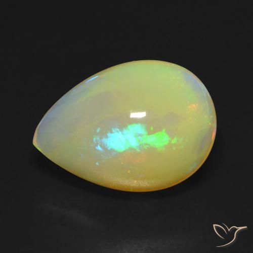 Opala Multicolorido Natural 5.00ct, Formato de pêra, Transparente
