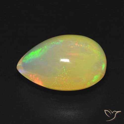 Opala Multicolorido Natural 5.00ct, Formato de pêra, Transparente