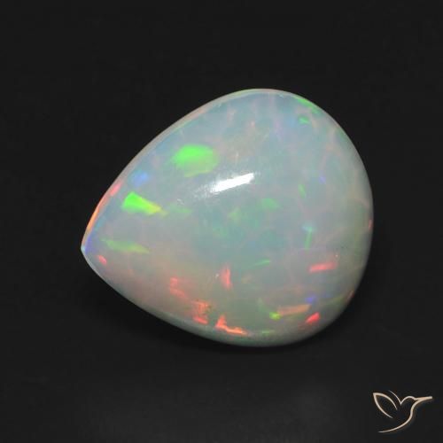 Opala Multicolorido Natural 2.47ct, Formato de pêra, Transparente