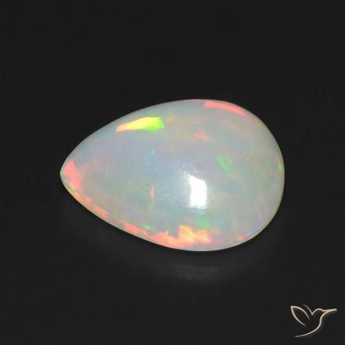 Opala Multicolorido Natural 2.47ct, Formato de pêra, Transparente