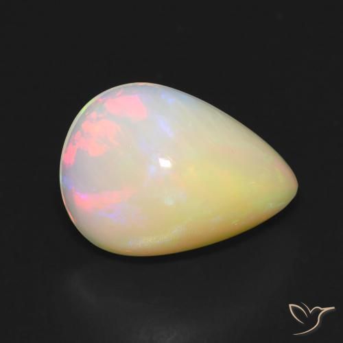 Opala Multicolorido Natural 3.58ct, Formato de pêra, Translúcido