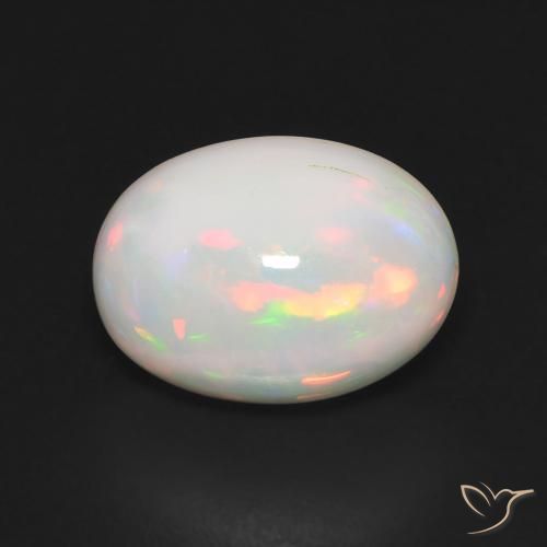 3.33ct Natural Multicolorido Opala, oval, Translúcido