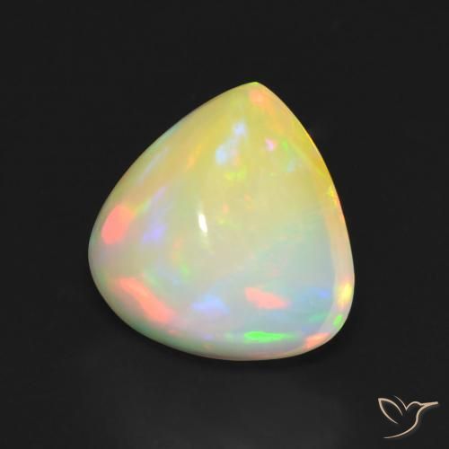 Opala Multicolorido Natural 4.44ct, Formato de pêra, Transparente