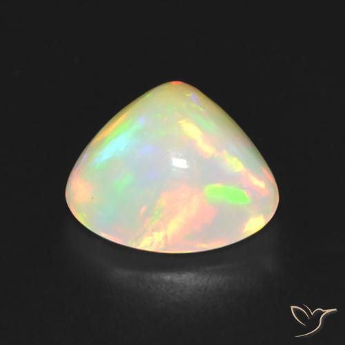 Opala Multicolorido Natural 4.44ct, Formato de pêra, Transparente