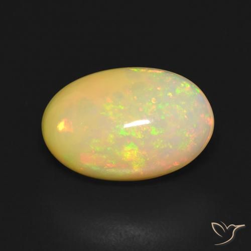 3.41ct Natural Multicolorido Opala, oval, Transparente
