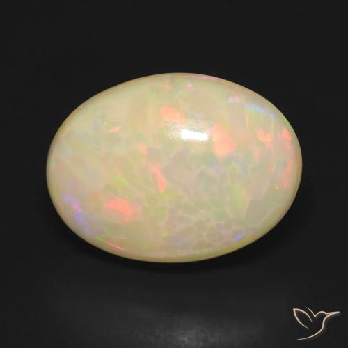 4.38ct Natural Multicolorido Opala, oval, Translúcido