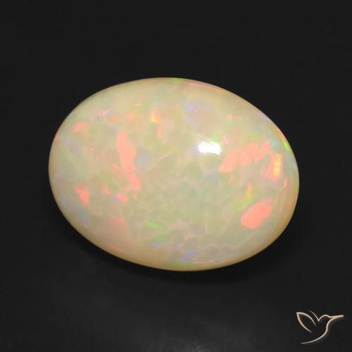 Opala Multicolorido Natural 4.38ct, oval, Translúcido