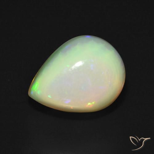 Opala Multicolorido Natural 4.81ct, Formato de pêra, Translúcido