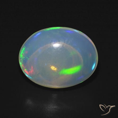 4.45ct Natural Multicolorido Opala, oval, Transparente