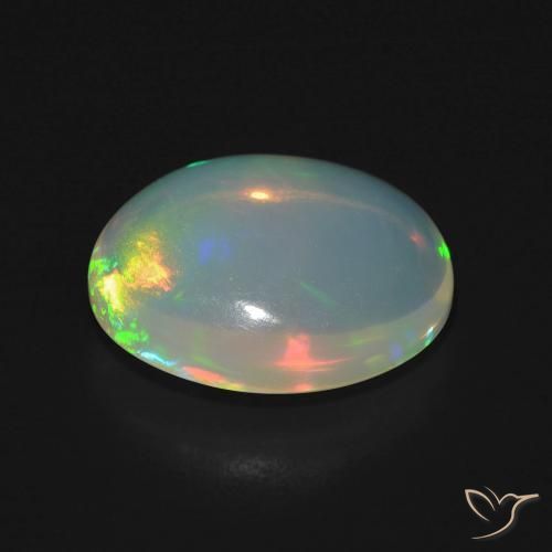 Opala Multicolorido Natural 4.45ct, oval, Transparente
