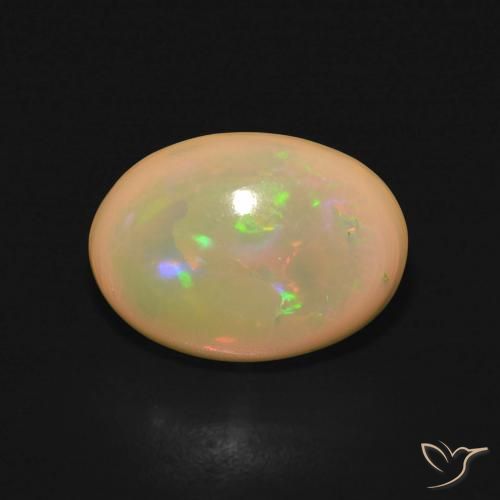 2.58ct Natural Multicolorido Opala, oval, Translúcido