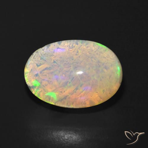 3.37ct Natural Multicolorido Opala, oval, Translúcido