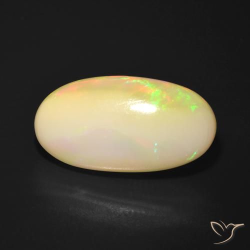 7.25ct Natural Multicolorido Opala, oval, Translúcido