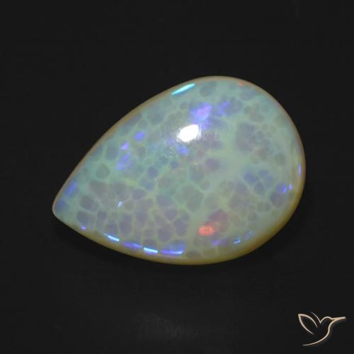 6.18ct Natural Multicolorido Opala, Formato de pêra, Transparente