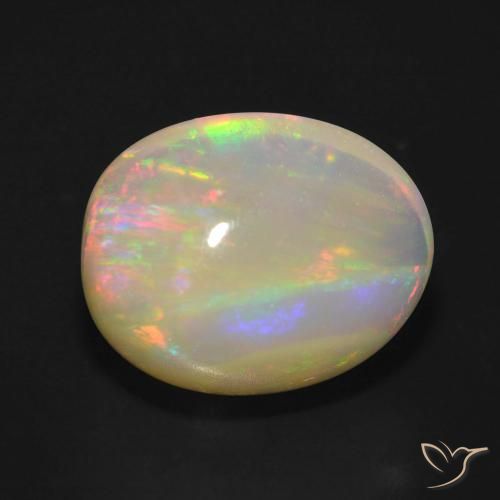 5.74ct Natural Multicolorido Opala, oval, Transparente
