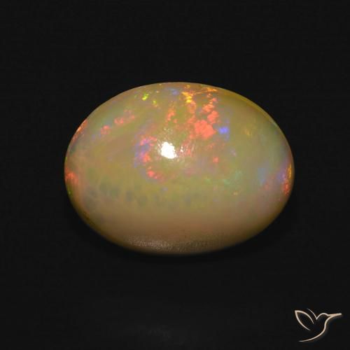 3.96ct Natural Multicolorido Opala, oval, Translúcido