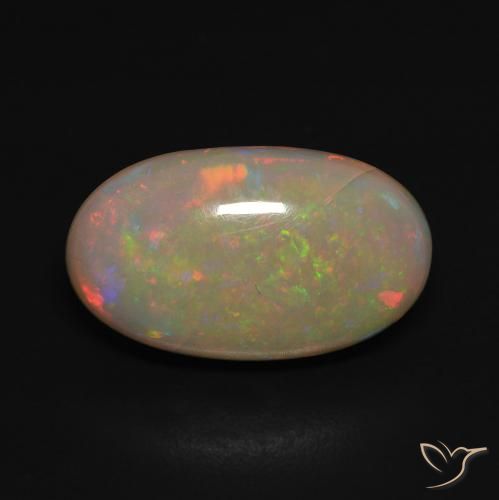 3.28ct Natural Multicolorido Opala, oval, Translúcido