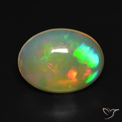 3.07ct Natural Multicolorido Opala, oval, Transparente