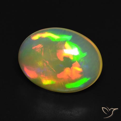 Opala Multicolorido Natural 3.07ct, oval, Transparente