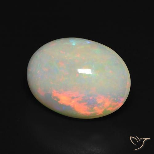 5.15ct Natural Multicolorido Opala, oval, Translúcido