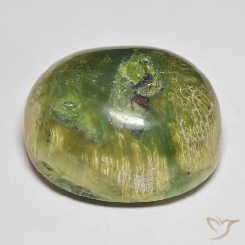 Opala verde quente Natural 51.20ct, oval, Opaco