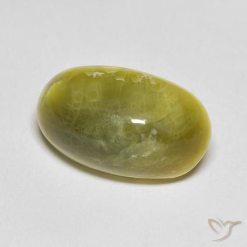 Opala Verde amarelado Natural 5.28ct, oval, Opaco