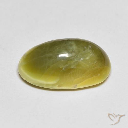 Opala Verde amarelado Natural 5.28ct, oval, Opaco