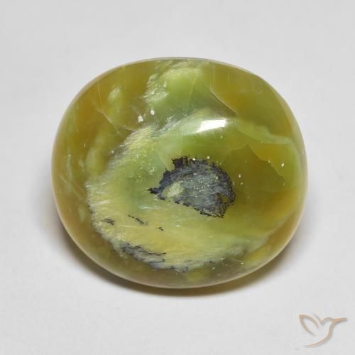 11.95ct Natural Verde amarelado Opala, oval, Opaco