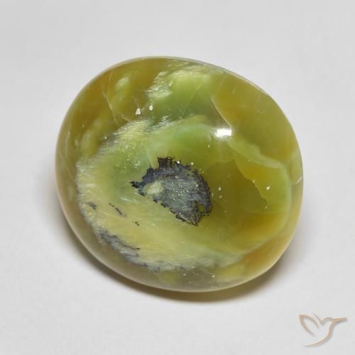 Opala Verde amarelado Natural 11.95ct, oval, Opaco