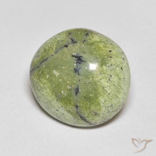 Opala Verde amarelado Natural 4.64ct, oval, Opaco