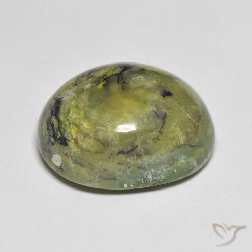 Opala verde quente Natural 13.83ct, oval, Opaco
