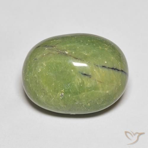 12.46ct Natural verde quente Opala, oval, Opaco