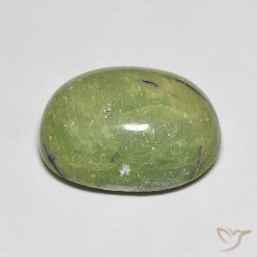 Opala verde quente Natural 12.46ct, oval, Opaco