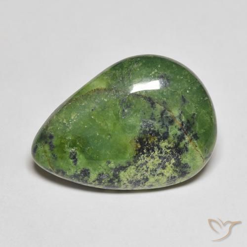 8.62ct Natural Verde médio Opala, Formato de pêra, Opaco