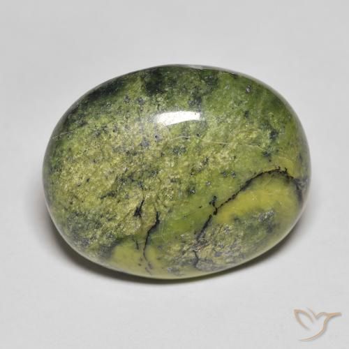 18.75ct Natural verde quente Opala, oval, Opaco