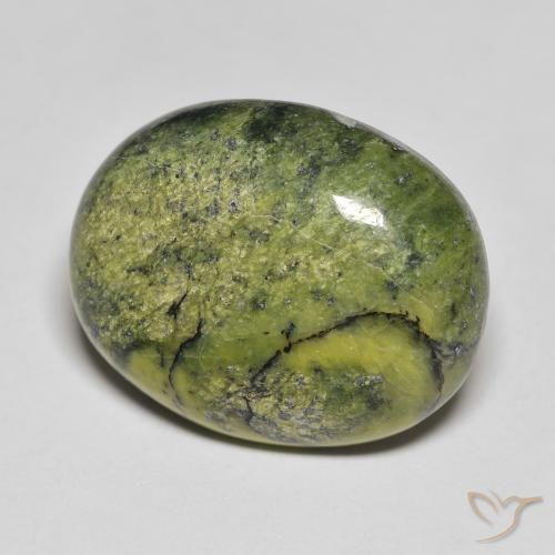 Opala verde quente Natural 18.75ct, oval, Opaco