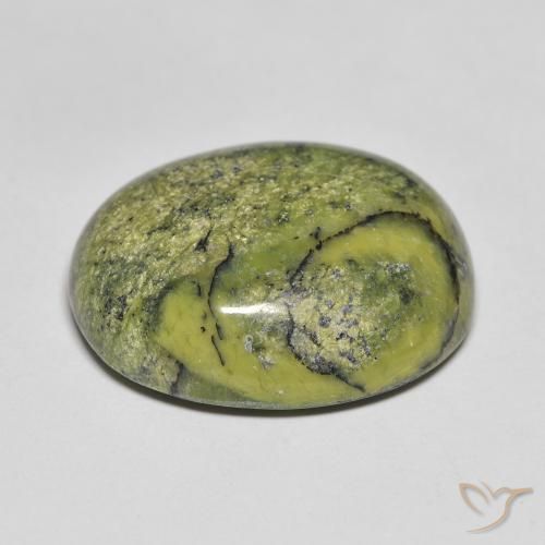 Opala verde quente Natural 18.75ct, oval, Opaco