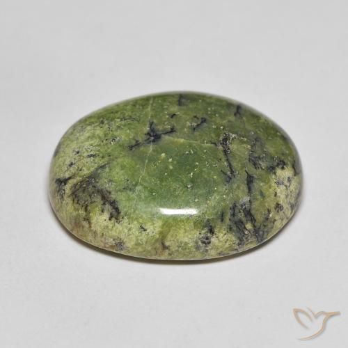 Opala Verde amarelado Natural 18.09ct, oval, Opaco