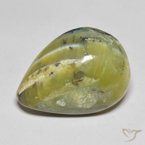 15.41ct Natural Verde médio Opala, Formato de pêra, Opaco